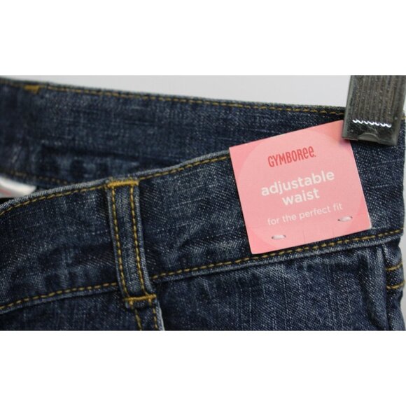 2006 Gymboree Freshly Picked Denim Jeans Ribbon Flowers sz 6 NEW Adjust Waist - Picture 6 of 7